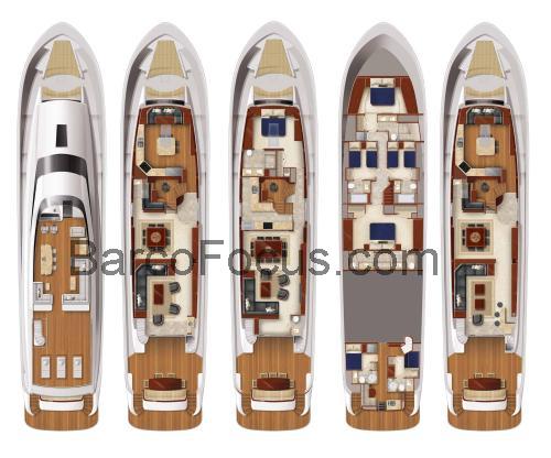 Hatteras 105 Raised Pilothouse ficha tecnica 